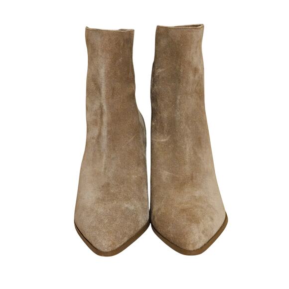 Sole Society Tan Suede Maeryn Pointed Toe Boots Pull-On Womens Size 10M Beige - Picture 2 of 10